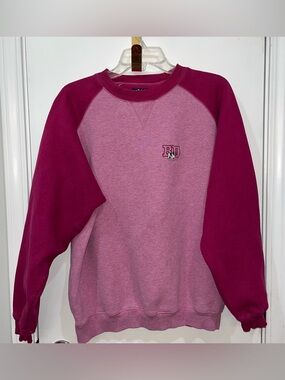 Preloved Vintage Big Dogs brand Pink Two-Tone Raglan Sweatshirt with Chest Logo